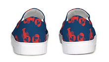 Load image into Gallery viewer, Navy and Red Lobster Slip On Canvas Shoes