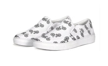 Load image into Gallery viewer, Black and White Bicycle Slip On Canvas Shoes