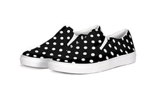 Load image into Gallery viewer, Black and White Polka Dot Slip On Canvas Shoes