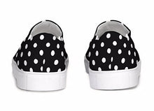 Load image into Gallery viewer, Black and White Polka Dot Slip On Canvas Shoes