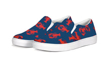 Load image into Gallery viewer, Navy and Red Lobster Slip On Canvas Shoes