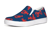 Load image into Gallery viewer, Navy and Red Lobster Slip On Canvas Shoes