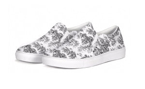 Black Toile Slip On Canvas Shoes