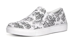 Black Toile Slip On Canvas Shoes