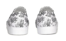 Load image into Gallery viewer, Black Toile Slip On Canvas Shoes