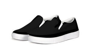 Black Slip On Canvas Shoes