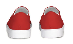Red Slip On Canvas Shoes