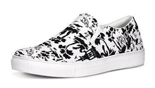 Load image into Gallery viewer, Black and White Chinoiserie Slip On Canvas Shoes