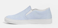 Load image into Gallery viewer, Blue Chambray Slip On Canvas Shoes