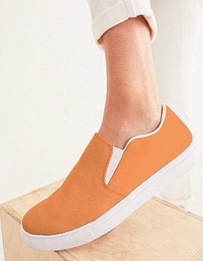 Orange Slip-on Canvas Shoe