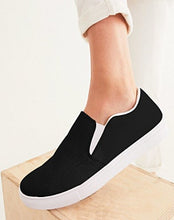 Load image into Gallery viewer, Black Slip On Canvas Shoes