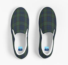 Load image into Gallery viewer, Black Watch Tartan Plaid Slip On Canvas Shoes