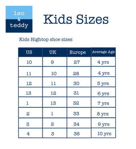 Kids High Top Canvas Black and White Polka Dot Sneakers