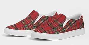 Royal Stewart Tartan Plaid Slip On Canvas Shoes