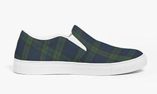 Load image into Gallery viewer, Black Watch Tartan Plaid Slip On Canvas Shoes