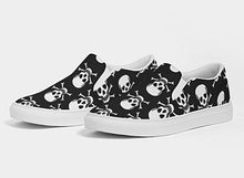 Load image into Gallery viewer, Skull and Crossbones Slip On Canvas Shoes