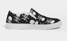 Load image into Gallery viewer, Skull and Crossbones Slip On Canvas Shoes