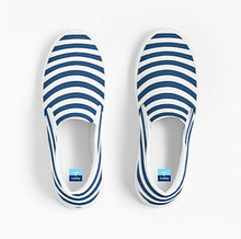 Load image into Gallery viewer, Navy Striped Slip On Canvas Shoes