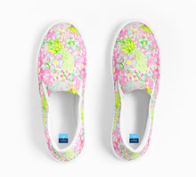 Load image into Gallery viewer, Lilly-Style Pineapple Pink and Green Slip On Canvas Shoes