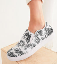 Load image into Gallery viewer, Black Toile Slip On Canvas Shoes