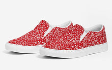 Load image into Gallery viewer, Red Hearts and Love Slip On Canvas Shoes